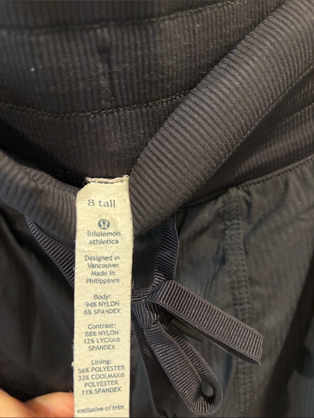 lululemon athletica lined black dance studio pant 8T - Picture 2 of 8